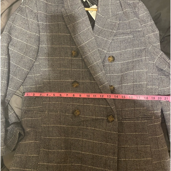 Mango Oversized Herringbone Wool Blazer - Picture 4 of 14